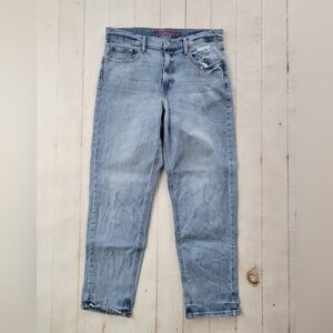 Lucky Brand Relaxed Straight Boy Mid Rise Jeans Size 10 / 30R Blue Denim